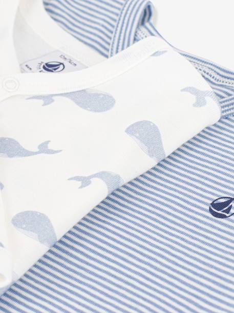 Pack of 2 baby pyjamas by PETIT BATEAU light green 