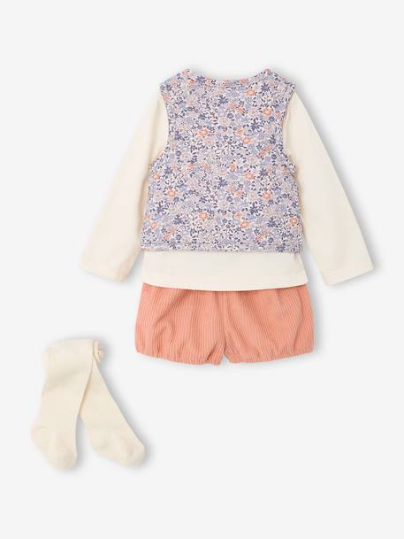 4-piece set for baby girls apricot 