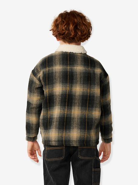 Sherpa zip-up jacket by CYRILLUS khaki 