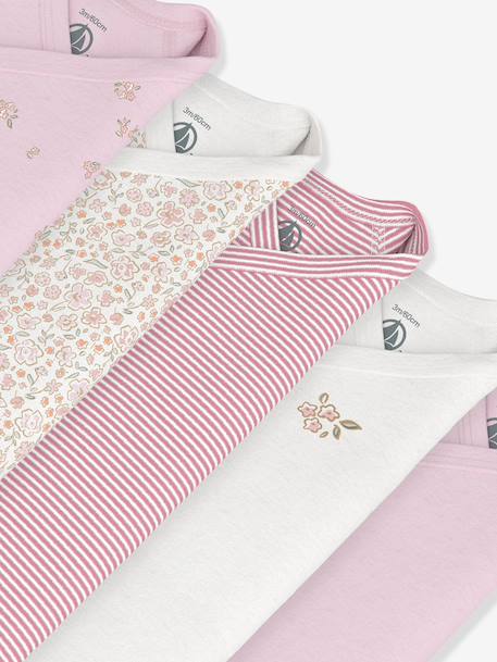 Pack of 5 wrapover bodysuits rose 