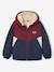 Hooded jacket for boys bordeaux red 