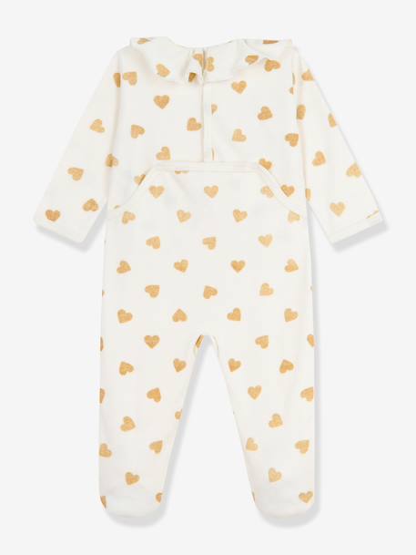 Baby pyjamas with back opening by PETIT BATEAU white 