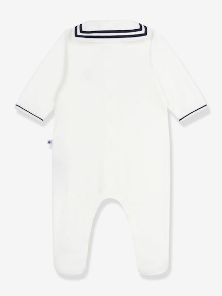 Baby pyjamas with sailor collar by PETIT BATEAU white 