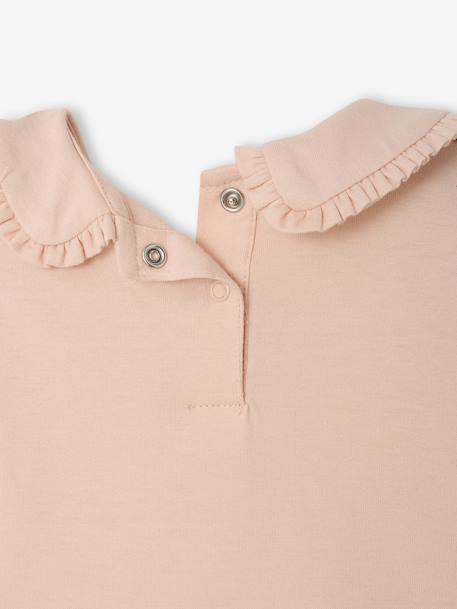Long Sleeve Top with Peter Pan Collar, for Babies aqua green+Beige+pale pink 