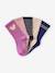 Pack of 5 socks for girls mauve 