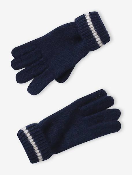 boys hat, snood and gloves set navy blue 
