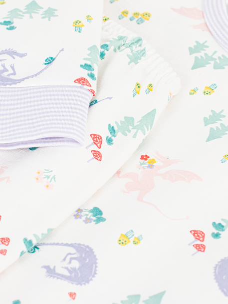 Dragon print pyjamas by PETIT BATEAU white 
