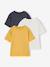Pack of 3 short-sleeved T-shirts for boys ochre 