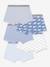 Pack of 5 boxers for kids by PETIT BATEAU blue 