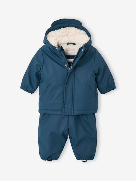 Waterproof Coat & Trousers for Babies caramel+night blue 