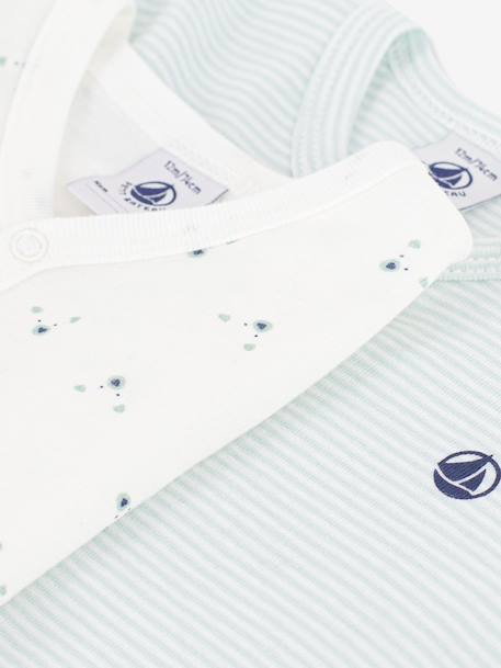 Pack of 2 baby pyjamas by PETIT BATEAU light green 