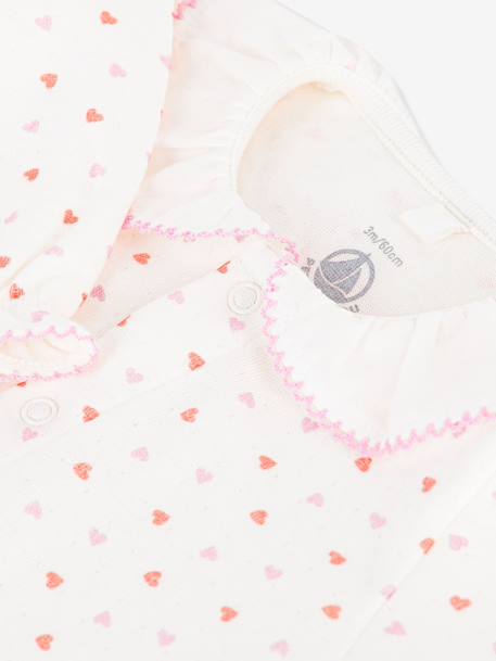 Baby pyjamas with heart print by PETIT BATEAU white 