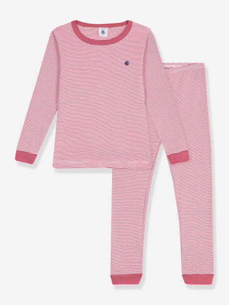 Fitted striped pyjamas by PETIT BATEAU rose 