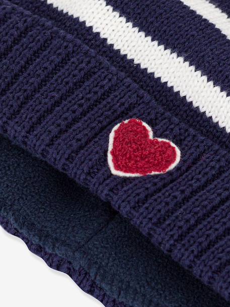 Striped baby hat by PETIT BATEAU navy blue 
