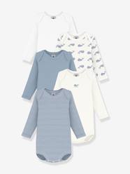 -Pack of 5 long-sleeved bodysuits by PETIT BATEAU 