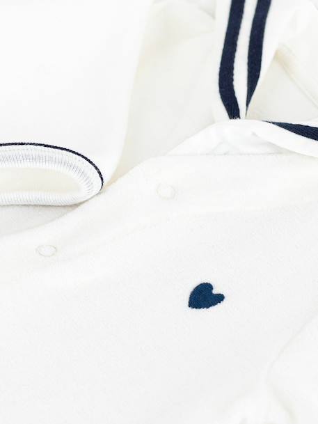 Baby pyjamas with sailor collar by PETIT BATEAU white 