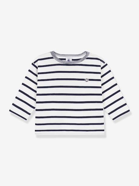 Long-sleeved T-shirt by PETIT BATEAU navy blue 