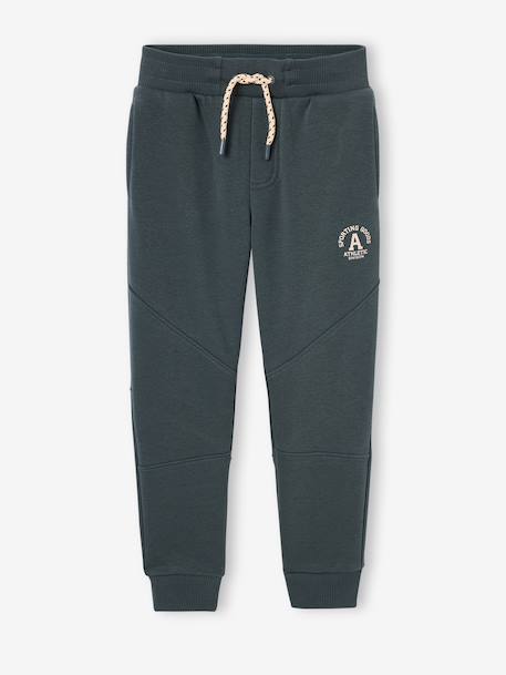 Athletic Joggers in Fleece for Boys anthracite+chocolate+lichen 