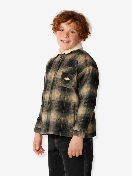 Sherpa zip-up jacket by CYRILLUS khaki 