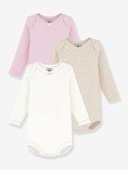 -Pack of 3 long-sleeved bodysuits by PETIT BATEAU 