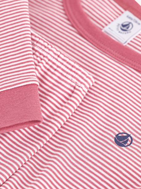Fitted striped pyjamas by PETIT BATEAU rose 