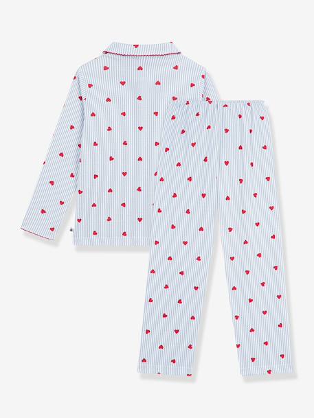 Button-up pyjamas for kids by PETIT BATEAU light blue 