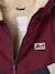 Hooded jacket for boys bordeaux red 