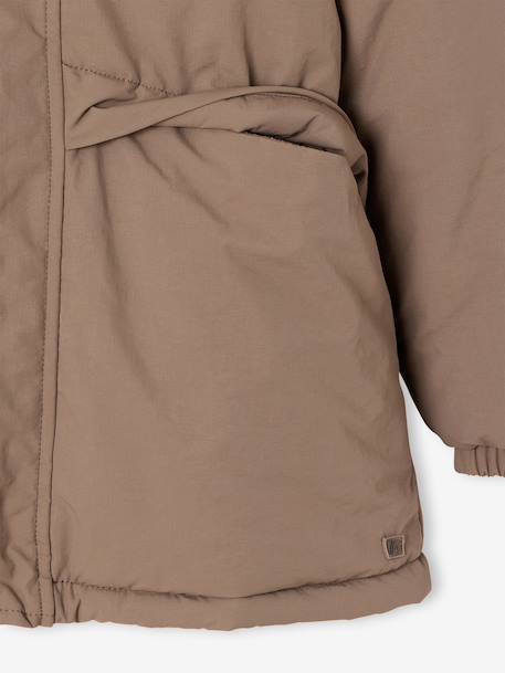 Hooded Sherpa-Lined Parka for Boys black+khaki+sage green+taupe 
