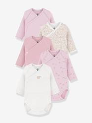 -Pack of 5 wrapover bodysuits