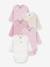 Pack of 5 wrapover bodysuits rose 