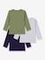 Pack of 3 long-sleeved T-shirts by PETIT BATEAU multicoloured 