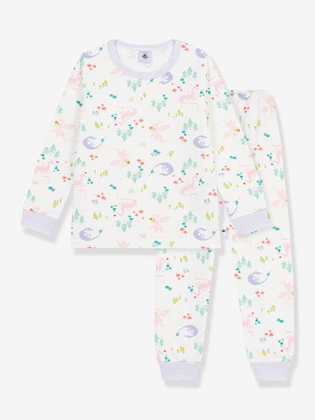 Dragon print pyjamas by PETIT BATEAU white 
