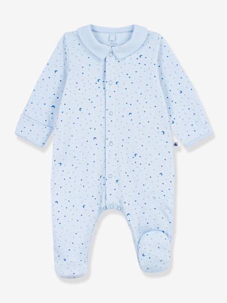 Baby pyjamas with star print by PETIT BATEAU light blue 