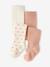 Pack of 2 Pairs of Tights with Heart Motifs for Baby Girls beige+navy blue 