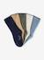 Pack of 5 Pairs of Basics Socks for Boys beige+olive 