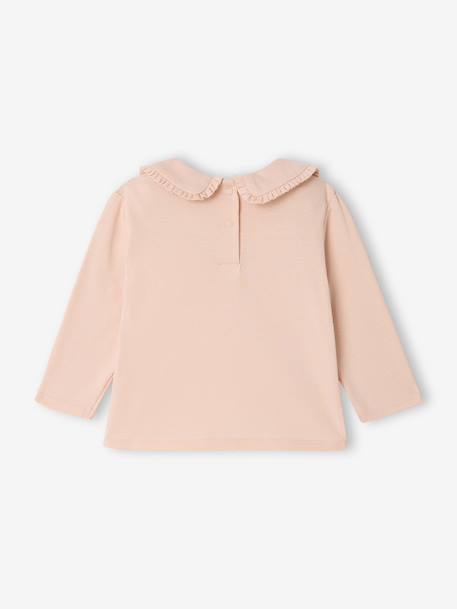 Long Sleeve Top with Peter Pan Collar, for Babies aqua green+Beige+pale pink 