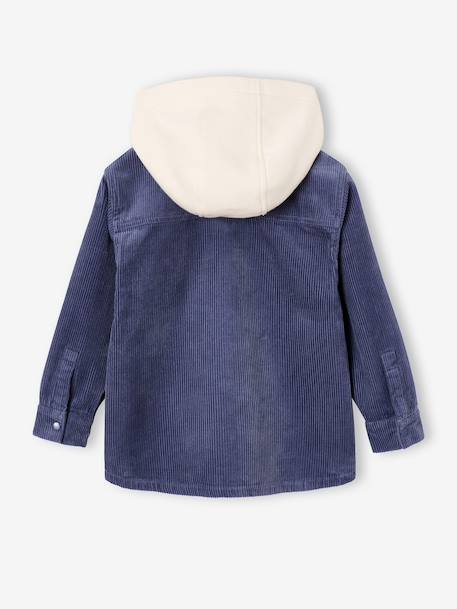 Hooded shirt for boys deep blue 