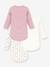 Pack of 3 long-sleeved bodysuits by PETIT BATEAU rose 