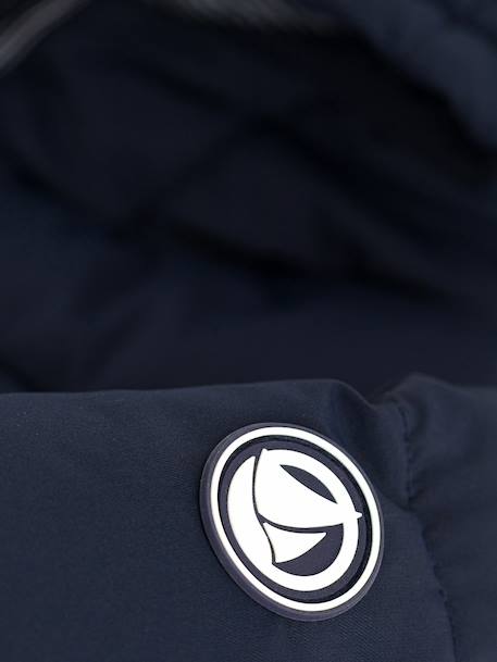 Plain puffer jacket for kids by PETIT BATEAU navy blue 
