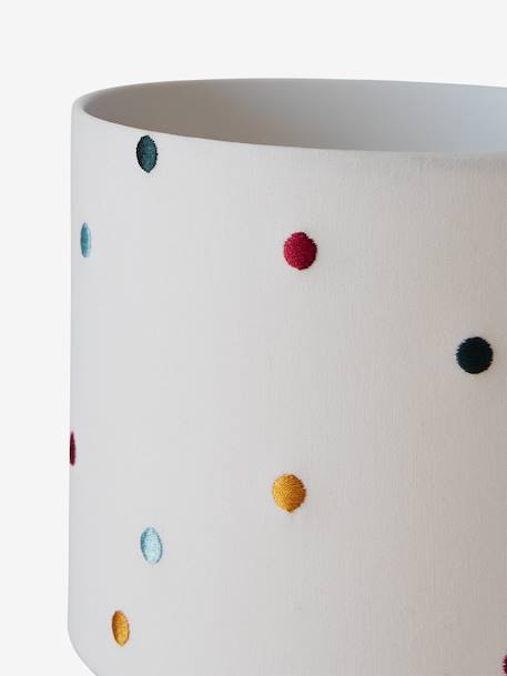 Bedside Lamp with Embroidered Dots BEIGE LIGHT SOLID WITH DESIGN 