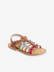Shoes-Girls Footwear-Leather Sandals with Straps, for Girls