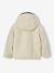 Reversible hooded jacket for boys fir green+grey blue 