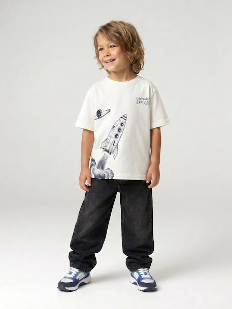 Short-sleeved T-shirt for boys ecru 