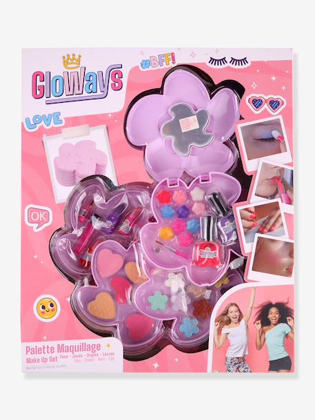 Gloways flower 4-tier make-up gift set rose 