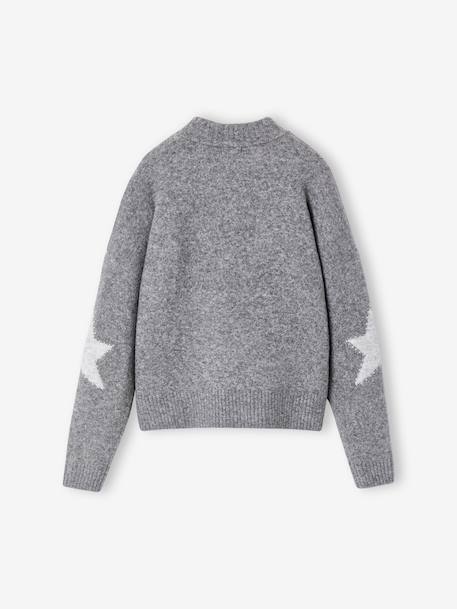 Long-sleeved knit jumper for girls grey 