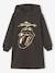 Hooded sweatshirt dress Rolling Stones for girls anthracite 