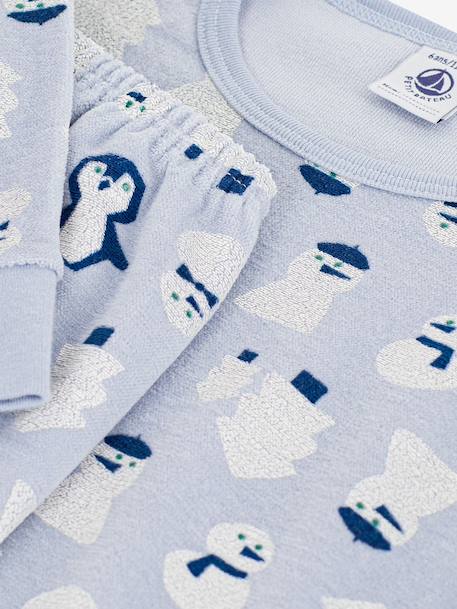 Snowman print pyjamas by PETIT BATEAU light blue 