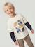 Long-sleeved layered-effect T-shirt for boys ecru 