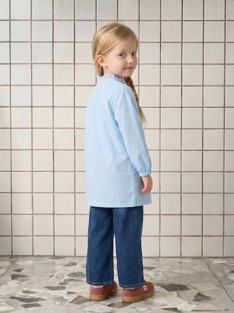 customisable Frozen apron for girls sky blue 