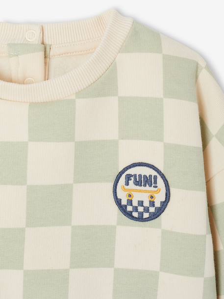 Long-sleeved sweatshirt for baby sage green 